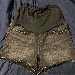 Black Denim Women's Shorts